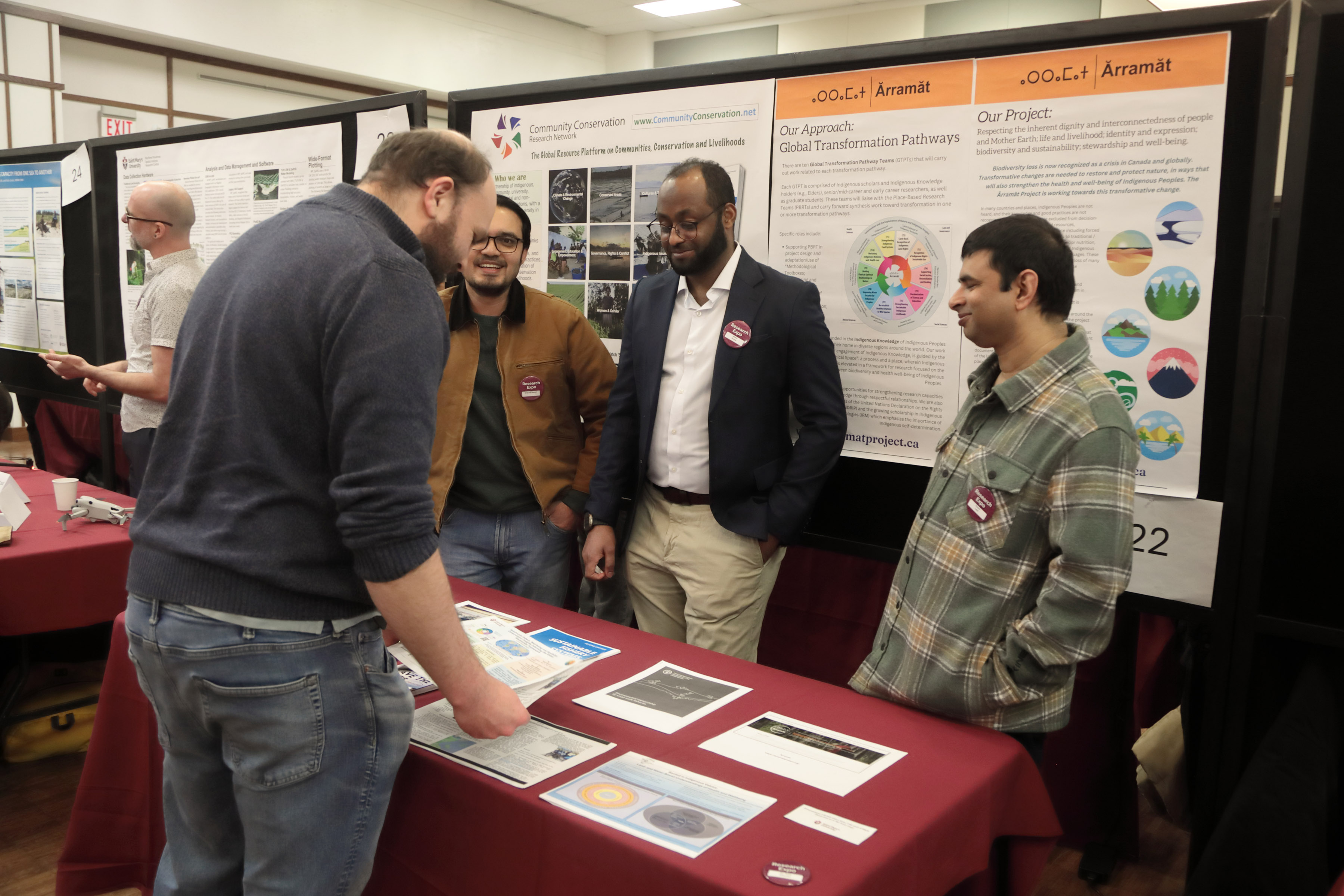 Community Conservation Research Network group at booth